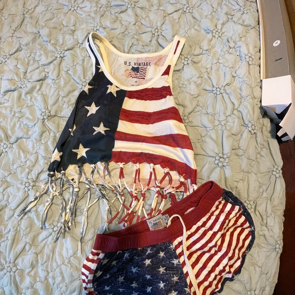 Summer July 4th tank and shorts